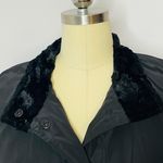 Betsey Johnson Black Fur Lined Cape Coat- Size Medium- Missing Belt Photo 3