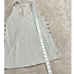 Beyond Yoga  Tank Featherweight Top White Gray Striped Racerback Scoop Neck Open Photo 4
