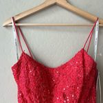 Sherri Hill 53648 Coral Satin Sequin Lace Sleeveless Prom Gown Size 8 NWT Photo 3