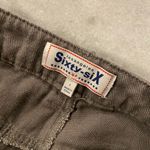 Arizona Jeans Sixty-Six Size 1 Gray Cotton Zipper Pockets Wide Leg Cargo Pants Hammer Loop Photo 5