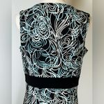 Loft Ann Taylor  Sleeveless Sheath Dress Abstract Blue Black Women’s Size 6 Photo 4