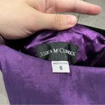 Jessica McClintock  Purple Cocktail Mini Formal Dress Y2K Prom Strapless Photo 6