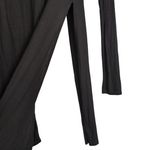 Joah Brown  Black Longline Open Duster Cardigan S/M Rayon Stretch Slits Cozy Chic Photo 2