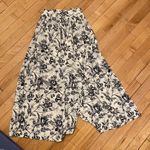 Retro Floral Drawn Gauchos White Size XS Photo 0