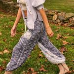 Free People Bohemian Cottage Embroidered Floral Sweet It Is Wide Leg Pants Large Photo 0