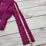 BLANK NYC  Suede Moto Jacket Fuchsia Size Small Photo 8