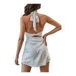 Selfie Leslie Sonoma Cowl Neckline Faux Wrap Twist Back Mini Dress Photo 1