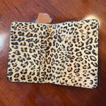 NWT Genuine Leather Fur Leopard Print Passport Holder Photo 4
