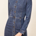 Reformation  Arizona Button Down Denim Mini Dress Size 12 Photo 0