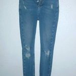 Free People We the Free 23x27 High Waisted Distressed Skinniest Button Fly Jeans Photo 0