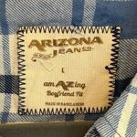 Arizona Jeans ARIZONA BRAND FLANNEL GORGEOUS SHADES OF BLUE LONG SLEEVES ONE POCKET IN FRONT Photo 1
