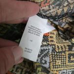 Lucky Brand Green & Yellow Geometric Cold Shoulder Flutter Top Size Large Photo 7