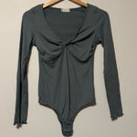 Altar'd State  Charcoal Ribbed Top Photo 0