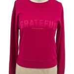 Spiritual Gangster  Grateful Hot Pink Pullover‎ Sweatshirt Size XS Photo 0