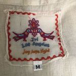 Johnny Was Kimono Cardigan Embroidered Boho Aztec Linen Multicolor Medium Photo 12