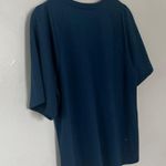 Banana Republic  Loose Fit Oversize Crewneck Blouse Shirt Teal Blue Medium Photo 3