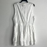 AQUA Eyelet Tiered Swim Cover-Up Dress in Ivory/White Size XL NWT Photo 4