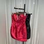 Maniju  Black Strapless Jewel Rhinestone Mini Dress Photo 6