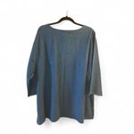 Passion 1 Denim Autumn Leaves Embroidered Top – 3XL Blue Size undefined Photo 1