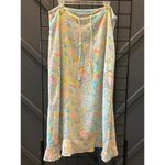 Crazy Horse Liz Claiborne Top & Maxi Skirt Sz Large Blue Paisley 2 Piece Set Photo 3