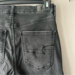 American Eagle  Black Distressed Curvy Super Hi Rise Jeggings Size 6 Photo 4