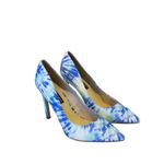 Nine West  Pointed Toe Stiletto Heels 9.5 M Blue Tie Dye Dress Pumps Statement Photo 5