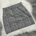 Mango MNG  Suit Black and White Check Plaid Skirt Photo 2