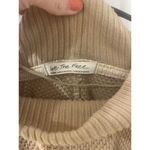 Free People We The Mock Neck Sweater She's A Keeper Tan Oversized Sweater Top M Photo 3