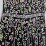 Mac Duggal 5353 Size 14W Floral Beadwork Flare Short Cap Sleeve A-Line Dress Photo 4