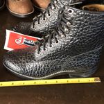 Justin Boots NEW Old Stock pebble print Justin‎ black roper boots Photo 8