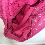 Rue 21 Floral Maroon Bow Scoop Neck Short Sleeve Open Back Mini Dress Photo 4