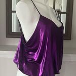 Free People Metallic V-Neck Oversized Bodysuit in Purple Size L, New w/o Tag Photo 1