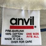 Anvil FINAL MARKDOWN White Short Sleeve Tee swimsuit coverup 100% Cotton Photo 1