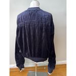 Juicy Couture Black Label Track Velour Ruched Sleeve Jacket Pitch Black Size M Photo 1