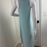 Caution to the Wind  Women's Sleeveless Midi Dress Green White.  B11 Photo 6