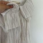 Ulla Johnson  Cream Pleated Ravenna One-Shoulder Blouse Photo 5