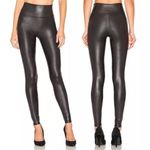 Spanx Faux Leather Leggings Compression Coated Slimming Size Size Medium Black Photo 2