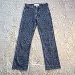 Mother Superior The Tomcat Raw Hem Ankle Jeans Sinister Leopard Print Sz 24💛 Blue Photo 1