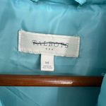 Talbots Down Puffer Vest Womens M Medium Aqua Filled Quilted Zip Up Mock Jacket Photo 5