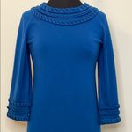 Etcetera  Blue Knee-Length Sweater Dress Size Medium Photo 2