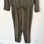 Aerie [] Olive Green Utility Collared Jumpsuit Elastic Waist Casual Easy Sz Small Photo 7