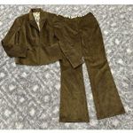 Bill Burns Green Corduroy Blazer and Pants Set Size 8 FLAW Photo 0