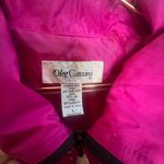 Oleg Cassini Magenta vintage Barbie  100% silk large Jacket Photo 2