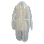 Forever 21  White See Through Transparent Hooded Rain Jacket Snap Button Zip Sz M Photo 7