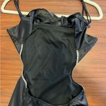 SheIn Black Satin Backless Dress Photo 4