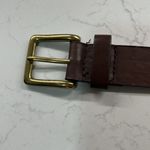 Khaki and Blue Woven Leather Belt Brown Photo 3