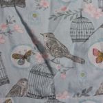 SM Wardrobe Womens Dress Pleated Skirt Tie Waist Lined Bird Cage Blue Size Small Photo 4