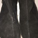 Colin Stuart  black suede platform heel faux fur boots Photo 3