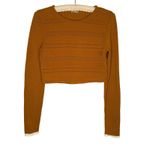 Free People  Movement M Long Sleeve Crop Top Athletic Activewear Casual Shirt Photo 1