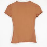 EXPRESS  Body Contour Short Sleeve Top XS Tan Photo 1